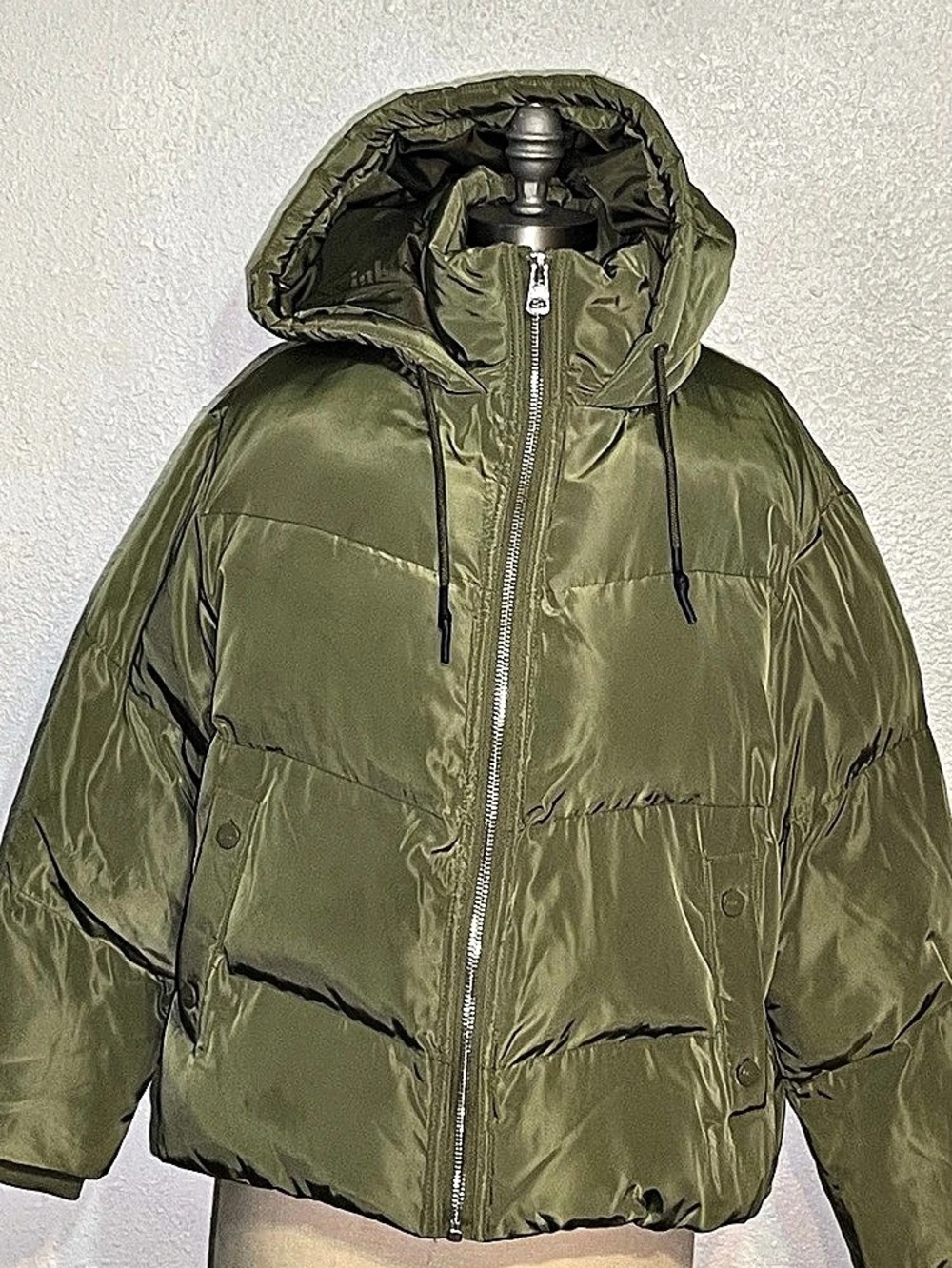jakke Green Hooded Puffer Jacket Size 8